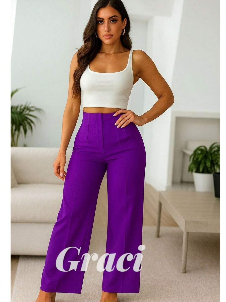 Women Pants - Purple - View 1