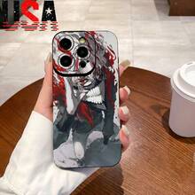 Funda de Teléfono Anime Demon Warrior Art para iPhone 11/12/13/14/15/16 Pro Max Plus TPU a Prueba de Golpes Ligera Protección Negro Rojo - Mezcla de colores - Ver 5