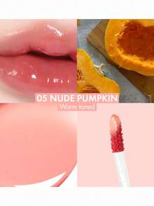 AMUSE BEBE Tint 05 裸南瓜色，轻轻一抹即可呈现鲜艳色彩，丝绒哑光质地，显色饱满持久。轻盈舒适，果香怡人，日常唇釉，韩式彩妆，礼盒装，3.8克/0.13盎司 - 05 NUDE PUMPKIN - 查看 3