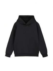 Boys' Hoodies Casual Printed Loose Sweatshirts Children's Clothing - 黑色 - 查看 2