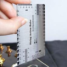 吉他弦距尺、PVC乐器测量尺、电吉他配件、古典贝斯测量工具、不锈钢弦规、琴颈尺 - 彩色 - 查看 8