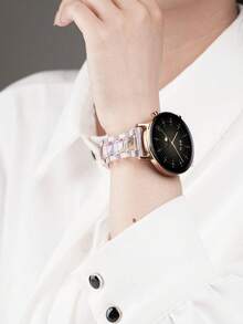 1PC Women 20mm Fashion Transparent Laser Watch Strap Compatible With Samsung Galaxy Active 2 40mm/44mm,Ladies Clear Rainbow Watchbands Unique Acrylic Colorful Style Watch Band Wrist Band For Watch GT 2 42mm Compatible With Huami Amazfit GTS 2/2E/2 Mini For Gear Sport Smart Watch Strap Bracelet Accessories,Compatible With Galaxy Watch 7 40mm 44mm,Galaxy Watch 6/Classic,Galaxy Watch 5/Pro,Galaxy Watch 4/Classic - Clear - View 4