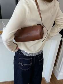 可爱蕾丝边甜美温柔优雅纯色圆领针织开衫 - 米色 - 查看 4