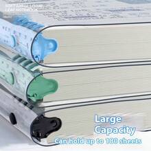 1 pieza Cuaderno de tapa blanda transparente tamaño A5, 60 hojas/120 páginas por libro, esencial para volver a la escuela, páginas desprendibles, encuadernación espiral desmontable, diseño resistente al agua - Ideal para suministros de oficina diarios y estilo minimalista, gran regalo para amantes de la música