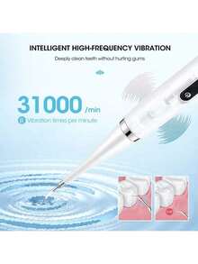 Electric Tooth Cleaner, Powerful Ultrasonic Plaque Remover For Teeth With 5 Modes - Tooth Cleaner, Gum Care, Teeth Cleaning, IPX6 Waterproof, Tartar Removal, Fresh Breath, Oral Care, USB Charging - màu đen - Xem 6