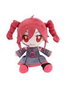 23厘米/9.05英寸 Kasane 毛绒玩具娃娃柔软填充玩偶动漫游戏角色扮演可爱卡通背包填充动物毛绒玩具礼物儿童粉丝生日装饰创意礼物儿童生日派对家居女孩房间装饰游戏收藏品 - 酒紅色 - 查看 4