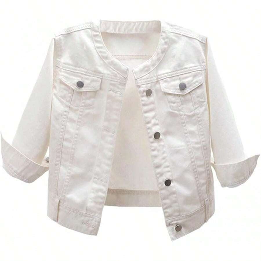 LifeShe Denim Jacket Light Jean Jackets Coatshalloween - 白色C - 查看 1