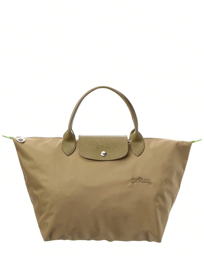 Longchamp Le Pliage Green Medium Canvas Handbag - màu xanh lá - Xem 1