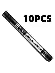 3/5/10支永久性记号笔，黑色防水大头物流记号笔，速干，不可擦掉记号笔 - 彩色 - 查看 11