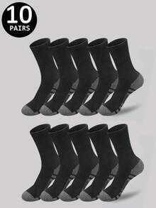 2/5/10/20 Pairs Of Men's Striped Print Mid-Calf Socks, Spring And Summer Set, Casual And Comfortable Socks, Suitable For Daily Wear, Simple Men's Socks Suitable For All Seasons, Sports Simple Style Mid-Calf Socks, Fall