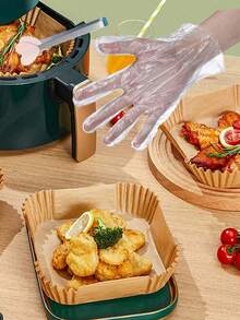 100pcs Air Fryer Parchment Paper Liners, Disposable Air Fryer Liners, Oil-Proof & Waterproof Air Fryer Basket Liners, 6 Inch, 100/50/25 Sheets Pack, Default OPP Packaging, 6 Inch Non-Stick Round Baking Paper, Compatible With Most Air Fryers, Halloween Christmas Gift, Air Fryer Accessories, Kitchen, Baking, Birthday, Wedding, Air Fryer Liners - Multicolor - View 11