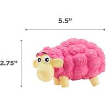 Outward Hound Tootiez Sheep Grunting Latex Rubber Dog Toy, Small - 粉色 - 查看 7