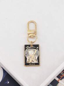 1 pieza Llavero con colgante de Tarot en dorado y negro, decoración de llavero de estilo gótico creativo, colgante de bolso, regalo perfecto para amigos, accesorio decorativo de bolso, regalo de San Valentín, accesorio de coche, dije de bolso, cordón para mochila escolar con soporte para identificación, accesorios de coche, dijes de bolso - Multicolor - Ver 14