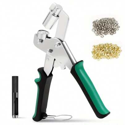 Eyelet Punch Kit With 300pcs Metal Grommet Eyelets 10mm Grommet Hole Punch Plier For DIY Tarpaulin Ring Repair And Installation