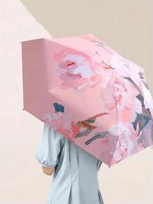 1 pièce Mini parapluie pliant, imperméable, protection UV, parapluie de voyage polyvalent, compact et portable