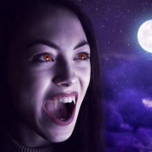 Set Of 8 Vampire Teeth 4 Size Halloween Cosplay Fangs Fake Teeth Halloween Party Cosplay Dentures Prop