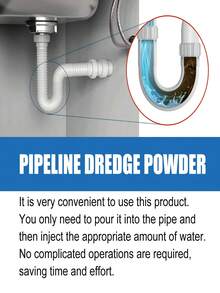 Pipe Dredging And Maintenance Agent, 110g. It Can Unclog And Remove Odors In Blocked Toilets, Kitchen Sinks And Sewer Pipes. It Is Suitable For Common Household Pipes Such As Kitchen Sewers, Bathroom Floor Drains, Toilets, Wash Basins, Bathtub Pipes, Etc. And Can Be Used On Them.