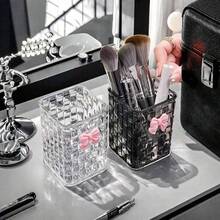 1pcs Desktop Pen Holder, Two Colors.4.13*2.95*2.95in, Acrylic Desktop Organizer&Pen Holder And Storage Box Daily Necessities Offices And Dormitories~ - 彩色 - 查看 5