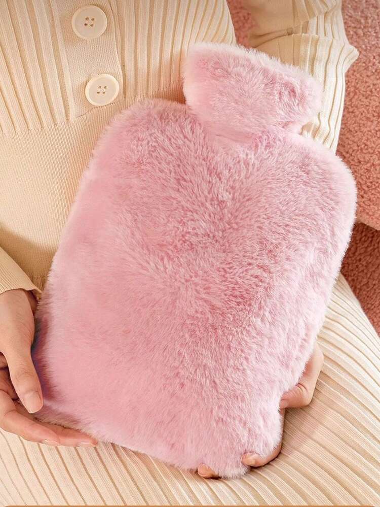 1pc Hot Water Bottle For Warming The Stomach, Warm Water Bottle For Warming Hands, Female Student Using It To Warm The Stomach, Cute Plush Hot Compress - Multicolor - View 10