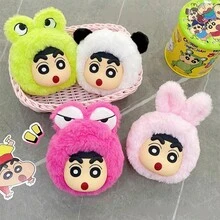 蜡笔小新系列动物服装布艺玩偶饰物 - 可爱动物头饰毛绒玩具、钥匙扣、卡通玩偶、儿童和学生背包饰物、情侣和好友包包配饰（青蛙小新） - 綠色 - 查看 8