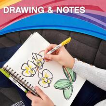 Crayola Sharpie S-Note Highlighter Pens, Permanent Marker, Part Art Marker Pen, Part Highlighter To Draw, Assorted Pastel Colours, Chisel Tip, Perfect For Studying, Note-Taking - 4 Count