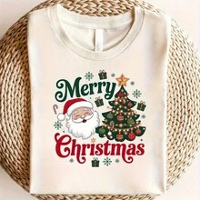 1 Stück/2 Stücke/3 Stücke Weihnachts-Hitzeübertragungsaufkleber - Weihnachtsmann, Weihnachtsbaum und "Fröhliche Weihnachten" Design, für DIY Kleidung, Kissen, Rucksäcke, T-Shirts, Hoodies, Segeltuch-Taschen, Weihnachtsdekoration - Verschiedenfarbig - Übersicht 9