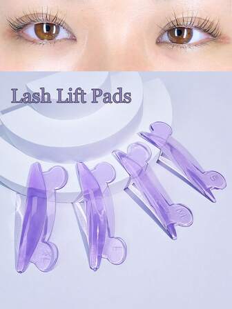 PERMANIA 4 Pairs Of Glue-Free Lash Lift Pads, Upgraded Technology, More Comfortable And Eye-Fitting, Can Be Reused After Washing, Suitable For Salons And DIY