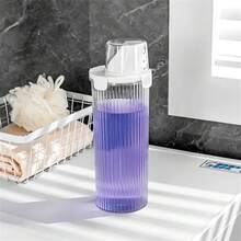 Laundry Detergent Sealed Canister With Measuring Cup, Controlled Dosage, Double Moisture-Proof, Transparent Thick Large Opening Laundry Powder Storage Jar - Multicolor - View 10