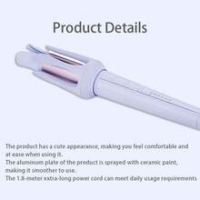 Ferro de Ondular Automático com 3 Configurações de Calor, Rotação de 360°, Adequado para Penteados: Ondas Pequenas, Ondas Grandes, Volume