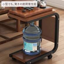 サイドテーブル キャスター 付き ナイトテーブル ベッドサイドテーブル ノートパソコンスタンド ソファーテーブル おしゃれ ベッドテーブル - ブラック - チェックする 6