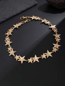 1 件时尚朋克星腰链，男士个性化魅力身体链，用于裤子装饰、情侣首饰、节日礼物