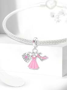 1 Peça Pingente de Perfume da Saia da Série Vida Ociosa da Moda em Prata Esterlina 925 Adequado para Mulheres, Pulseiras, Braceletes, Fabricação de Joias DIY e Combinação de Joias Diárias para Decoração de Meninas