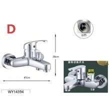 5 rubinetti in lega di zinco - rubinetti da bagno e cucina montati a parete con controllo doppio caldo/freddo e rotazione a 360°