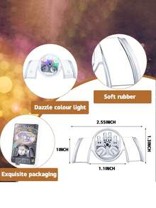 3pcs Party Decoration Atmosphere Lights, LED Glowing Teeth, Party Decoration Lights, For Birthday Party Decorations, Graduation Party, School, Bar, Suitable For Halloween, Christmas, Valentine's Day, Father's Day, Mother's Day, Can Be Used As Holiday Gifts, Wedding Season Gifts