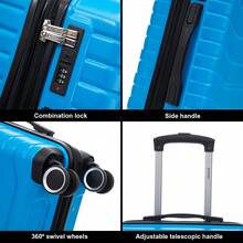 三件套ABS+PC材质行李箱 | 登机箱 55x40x20厘米 - 10公斤 | 中号可扩展行李箱 66x45x27.50厘米 - 扩展30厘米 - 23公斤 | 大号可扩展行李箱 75x49x31厘米 - 扩展33.50厘米 - 25公斤 | 半硬壳，带密码锁 - 黑色/海军蓝/黄色/薄荷绿/玫瑰金/绿色/浅粉色/蓝绿色 - 綠松石色 | SET3 | S-20 | M-24 | L-28 - 查看 5