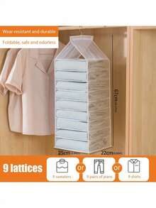 Bolsa de almacenamiento colgante de rejilla múltiple, organizador de armario plegable, estantería divisora para el hogar para pantalones, cajón, organizador de armario, bolsa acolchada para debajo de la cama, caja organizadora, bolsa contenedora de ropa para el hogar, dormitorio, organizador colgante para armario, organización y almacenamiento, contenedores de almacenamiento, organizador colgante para armario, dormitorio, artículos esenciales, para almacenamiento de ropa interior, sujetador, calcetín, pantalón, vaquero, camiseta, vestido