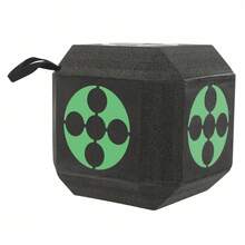 Cubic Archery Training Target, Target For Hunting Shooting Indoor Outdoor, Arrow Shooting Target For Use At Archery Ranges, Outdoor Events, And Home Practice, 23*23*23cm - Black+Green - View 7