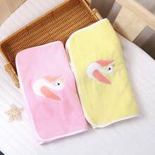 可爱卡通刺绣天鹅珊瑚绒浴巾，吸水快干，适合家用，面巾 - 彩色 - 查看 14