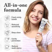 7.5% Hydroxyapatite Toothpaste,Hydroxyapatite Toothpastes For Enamel Protection And Tooth Strengthening,Gentle And Effective,Strengthens Enamel, Repairs Tooth Surface(2PCS|1PC,4.23 Oz)