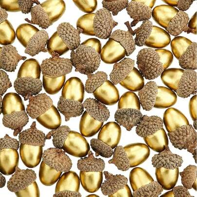 5/10/20pcs Artificial Acorns Come To Life With Natural Acorns. Fake Acorns Are Suitable For Simulating Handicrafts, Mini Acorn Decoration, Home Kitchen Decoration, Autumn Desktop Scattering, Thanksgiving Christmas Decoration, Christmas Tree DIY, Wedding House Decoration (Gold) Home Decor Christmas Decorations Room Decor