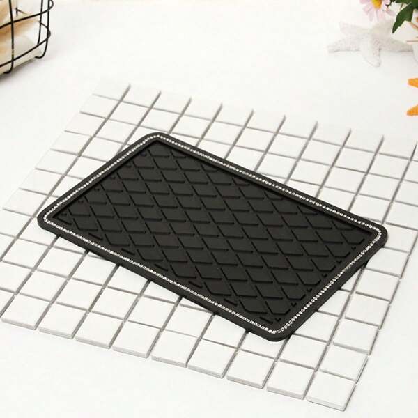 1 buc. Covoraș antiderapant auto de dimensiuni mici, covoraș antiderapant auto cu decor cu strasuri