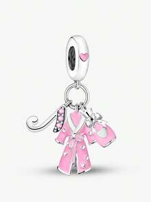 1 Peça Pingente de Perfume da Saia da Série Vida Ociosa da Moda em Prata Esterlina 925 Adequado para Mulheres, Pulseiras, Braceletes, Fabricação de Joias DIY e Combinação de Joias Diárias para Decoração de Meninas