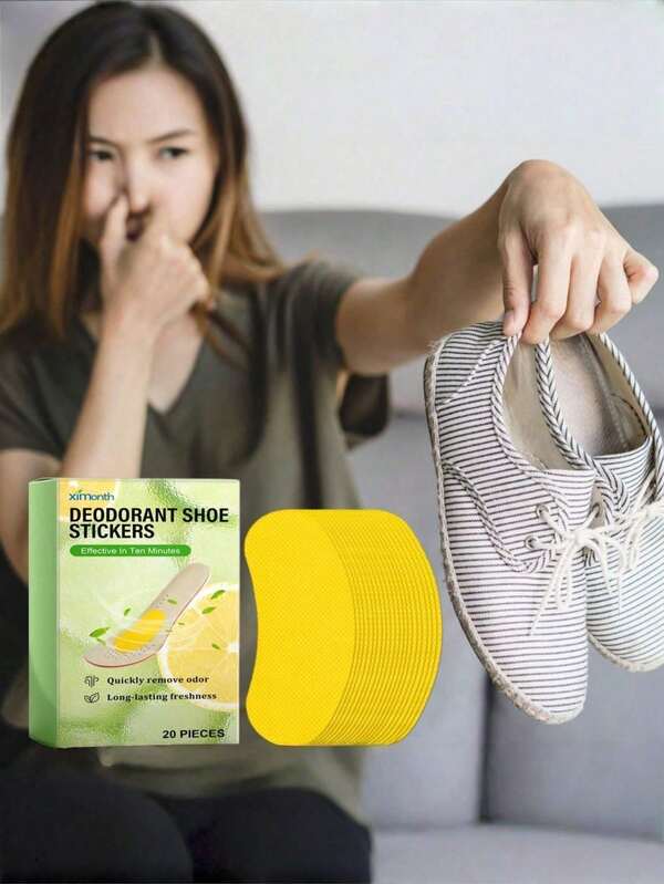 Odor Eliminating Shoe Deodorizer Pads, Plant-Based Fresh Scent, Absorb Sweat, Deodorize Sports Shoes
