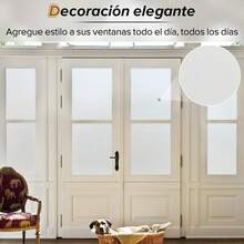 KingnetStore – Privacy Window Film – Transparent Film Without Adhesive, Static Cling, UV-Resistant, Decorative, Opaque, For Windows In Bathroom, Kitchen, Office, Bedroom – Width 140 Cm - Ancho 140cm - 查看 8