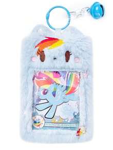 MY LITTLE PONY Girls' Plush Card Holder Card Cover Unicorn & Rainbow Dash Cute Campus ID Wallet With Decorative Keychain, Meal Cards, Document Set, Student's Good Item Fashion Decoration For Christmas Gift For Holiday For Women & White-Collar Workers - Multicolor - View 12
