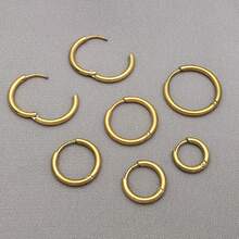 6pcs Surgical Stainless Steel Small Hoop Earrings Lightweight Hypoallergenic Tiny Small Hoops For Girls Men Earrings Cartilage 12/14/16/18/20mm - Multicolor - View 2