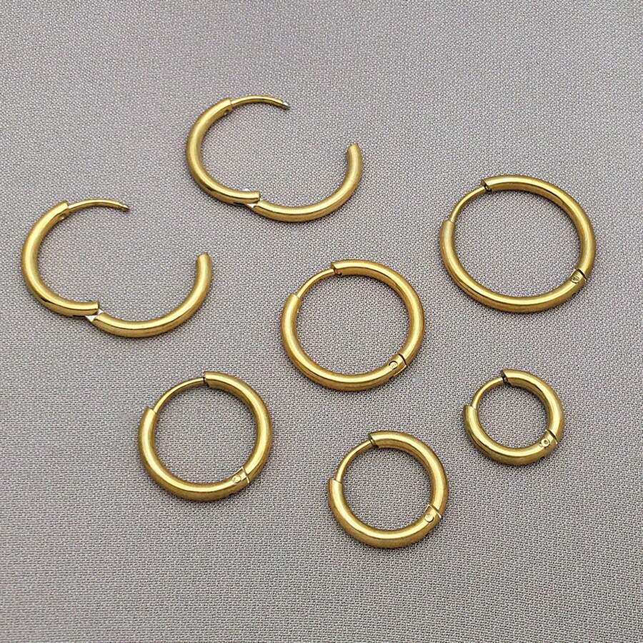 6pcs Surgical Stainless Steel Small Hoop Earrings Lightweight Hypoallergenic Tiny Small Hoops For Girls Men Earrings Cartilage 12/14/16/18/20mm