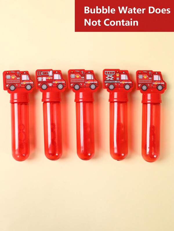 10 Stücke leere rote Feuerwehrauto Plastik Seifenblasen Stäbe (Seifenblasenflüssigkeit ist nicht enthalten), Hochzeitsgeschenke für Gäste, Geburtstagsparty Dekoration, Geschenke, beliebte Seifenblasen Flasche, Outdoor Party Dekoration Seifenblasen Geburtstagsparty Geschenk