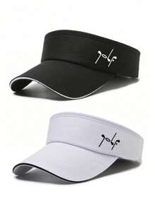 遮阳户外简约休闲帽，中性时尚遮阳帽，高尔夫印花，帽子加宽帽檐遮阳上衣，高尔夫帽，运动帽，夏季马拉松棒球帽，遮阳帽休闲，休闲，时尚，简约，旅行和户外。