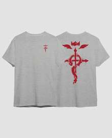 Unisex Street Anime T-Shirt FullMetal Alchemist Brotherhood Edward Elric Alchemy Homunculi - 灰色 - 查看 3